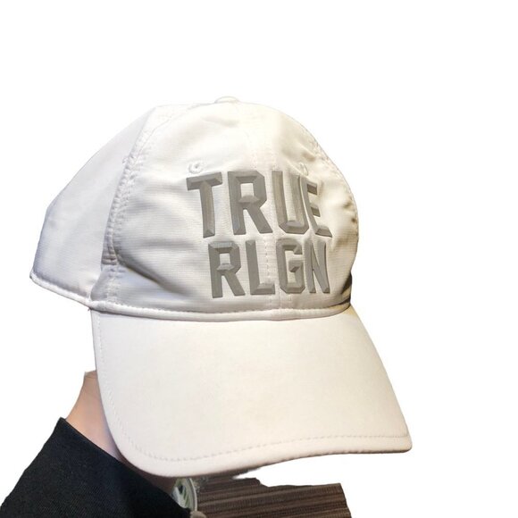 Vintage True Religion Hat Baseball Cap White Reflective - Picture 3 of 6